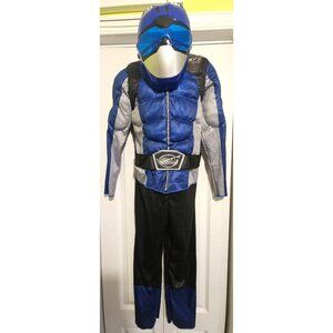 Power Rangers Beast Morphers Blue Ranger Kids Muscle Costume Mask Halloween 7-8